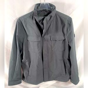 Michael Kors Mens Zip Up Jacket Size XL Dark Gray Pocket Extra Large